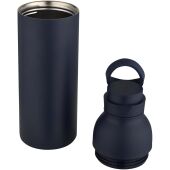 Illuminate 650 ml RCS gerecyclede dubbelwandige roestvrijstalen waterfles met 3-delige dekselset - Marineblauw