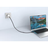 Arc RCS 60W 120 cm 2-in-1 snellaadkabel, zwart