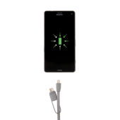 3-in-1 kabel met oprolmechanisme, grijs
