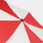 Opvouwbare, uit 2 secties bestaande manueel te openen paraplu REGULAR rood, wit