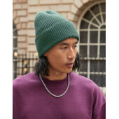 Oversized Cuffed Beanie - Black - One Size