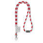 Polyester 2-kleurige koord-lanyard met full color label