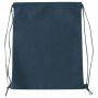 Non woven rugzak met koord, kleur navy blauw