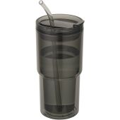 Archer 480 ml dubbelwandige plastic beker - Zwart