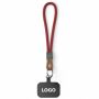 Sleutelhanger & telefoonhouder met koord met leren uiteinde Sleutelhanger & telefoonhouder met koord met leren uiteinde