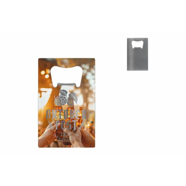 RVS flesopener in creditcardformaat - Zilver RVS flesopener in creditcardformaat - Zilver