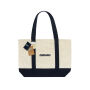 SHOP LOCAL AWARE™ recycled cotton 350gsm Tote bag, donkerblauw SHOP LOCAL AWARE™ recycled cotton 350gsm Tote bag, donkerblauw