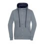 Ladies' Lifestyle Zip-Hoody grey-melange/navy S
