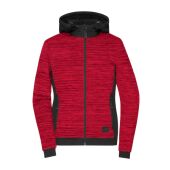 red-melange/black