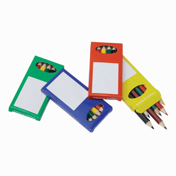 RAINBOW - 6 delig set geslepen kleurpotloden
