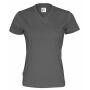 Cottover Gots T-shirt V-neck Lady charcoal XS Cottover Gots T-shirt V-neck Lady charcoal XS