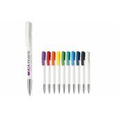 Balpen Nash metalen tip hardcolour - Wit / Oranje