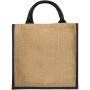 Chennai jute draagtas 16L - Naturel/Zwart