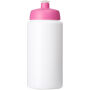 Baseline® Plus grip 500 ml sportfles met sportdeksel - Wit/Roze