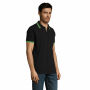 PASADENA MEN - PASADENA heren polo 200g - XXL - Zwart/Limoen
