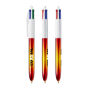 BIC® 4 Colours® Flags Collection + lanyard 4 C. Flags Collection BP LP Red/Yellow/Red_UP&RI white