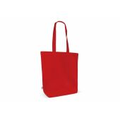 Schoudertas biologisch katoen kleur lang 270g/m² 42x12x43 cm - Rood