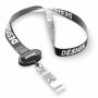 Polyester sublimatie lanyard met ovale badge reel met logo