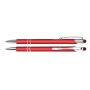 Aluminium touch-stylus balpen Limoges Rood - Blauwe inkt