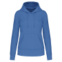 Ecologische damessweater met capuchon Light Royal Blue XXL