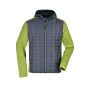 Men's Knitted Hybrid Jacket kiwi-melange/anthracite-melange 3XL