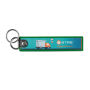 Full color bedrukte sleutelhanger met dubbele metalen ring