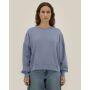 Stella Alma Vintage - Garment-dyed crewneck sweatshirt met een vrouwelijk cut - G. Dyed Blue Grey (XXL)