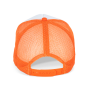 Trucker - Pet 5 panelen White / Vermillon Orange One Size