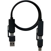 SCX.design C59 magnetische siliconen oplaadkabel van 100 W - Zwart