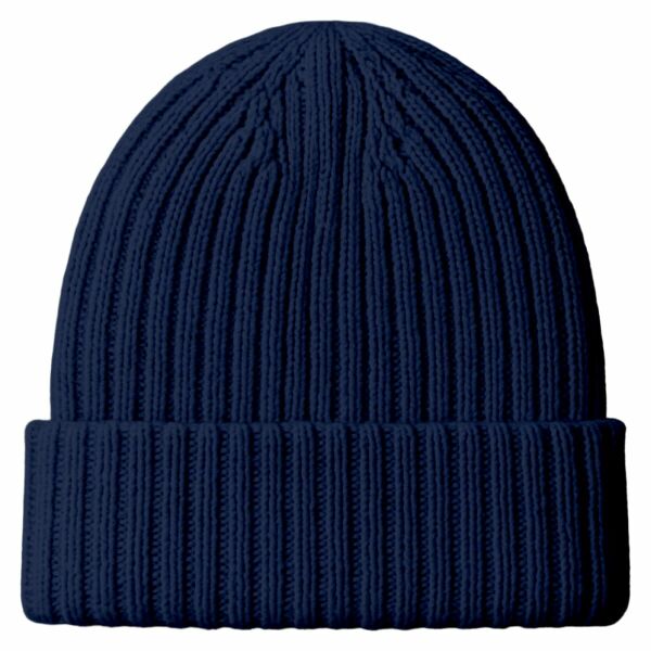 Gebreide muts, 100% Merinowol - Navy Gebreide muts, 100% Merinowol - Navy