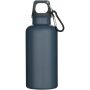 Oregon 400 ml solid colour RCS recycled plastic water bottle with carabiner - Hale Blue Oregon 400 ml solid colour RCS recycled plastic water bottle with carabiner - Hale Blue