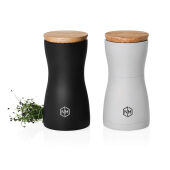 AdHoc Twin zout- en pepermolen set, zwart, wit