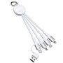6-in-1 oplaadkabel met licht REEVES-PUHALANI II - zilver, wit