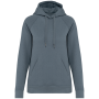Ecologische damessweater met capuchon en raglanmouwen Mineral Grey XS