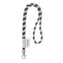 Polyester 2-kleurige koord-lanyard met full color label