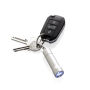 Flash RCS gerecycled aluminium sleutelhanger zaklamp, zilvergrijs
