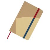 Reed A6 gerecycled notitieboek met harde kaft en effen pagina's - Oceaanblauw