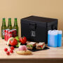 Brisby Koelbox - Frigobox - Coolbox - Auto - Lichtgewicht - Broodtrommel - 12L - 2 Gratis koelelementen van 450ml per stuk - Incl. Dividers Snijplanken - Bieropener - Flesopener - Max. 40 uur isolatie - Zwart