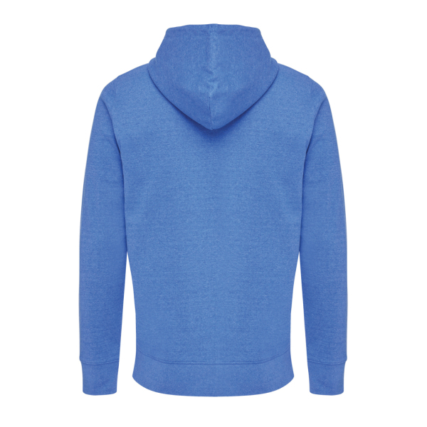Iqoniq Abisko gerecycled katoen hoodie met rits, heather blue (L)