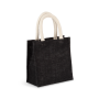 Shopper van jutecanvas - klein model Black One Size