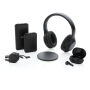 RCS standaard recycled plastic hoofdtelefoon, zwart