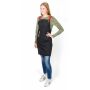 Polyester en katoenen schort Liana zwart