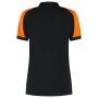 Poloshirt Bicolor Redefined Dames 206108 Black-Orange XXL