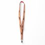 Zeefdruk lanyard van kurk en polyester Zeefdruk lanyard van kurk en polyester