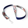 Polyester keycord met gesublimeerde satijnen overlay