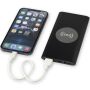 Juice type-C draadloze powerbank van 8000 mAh van gerecycled aluminium - Zwart