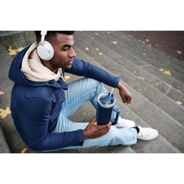 Peakflow RCS recycled staal beker 1200ML, donkerblauw Peakflow RCS recycled staal beker 1200ML, donkerblauw