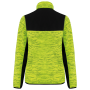 Gerecycled damesjasje in polytricot Fluorescent Yellow Melange / Black 3XL