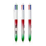 BIC® 4 Colours® Flags Collection + lanyard 4 C. Flags Collection BP LP Red/Silver/Green_UP&RI white
