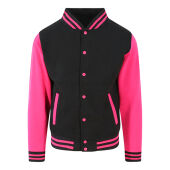 jet black / hot pink